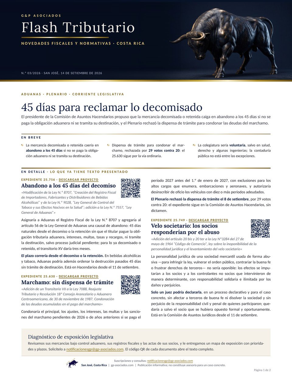 N.º 03/2026 — 45 días para reclamar lo decomisado